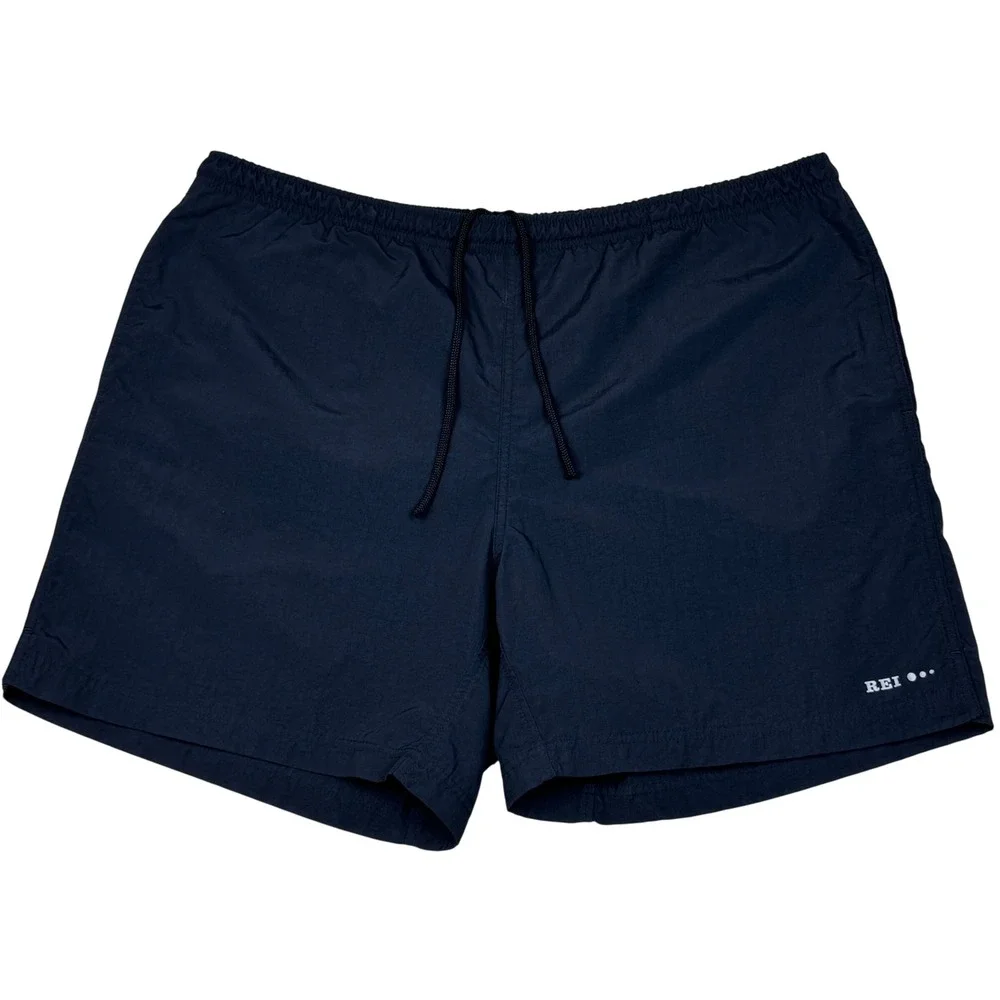 REI Swim Trunks‎ Shorts Mens XL Navy Mesh Liner Pockets Drawstring Beach Active